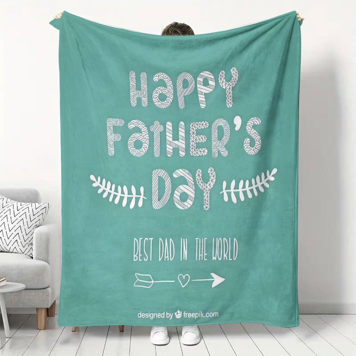 

Velvet Father s Day Blanket-Soft Graphic Throw for Dad, All-Season Gift for Sofa/Bed/Travel Cozy Office Nap & Home Decor Blanket 100x150cm