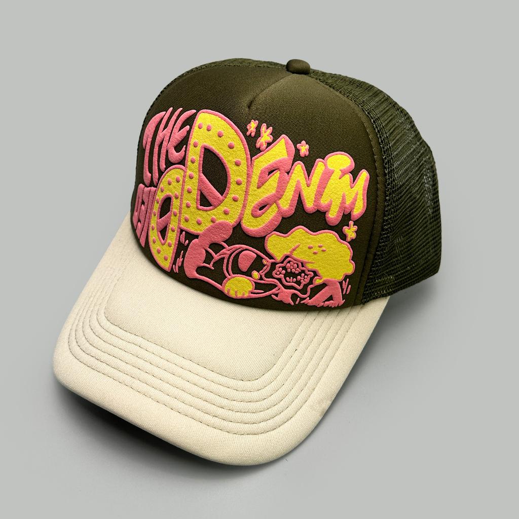 New Unisex Interesting 3D Printed Letter Baseball Hats Sunshade Cartoon Breathable Color Block Trucker Caps Mesh Versatile ins