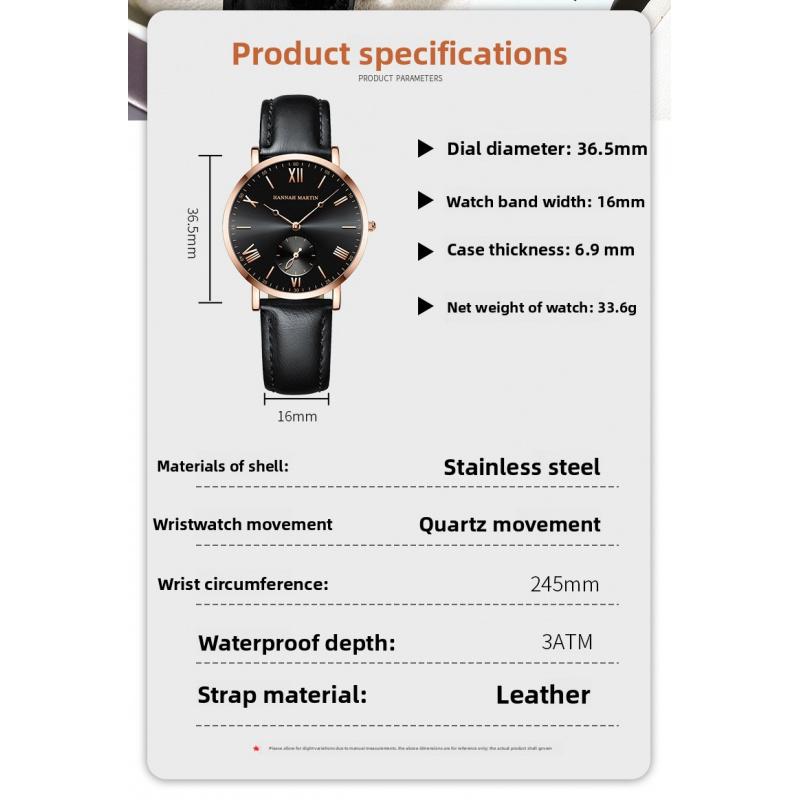 Neue Stil Uhr Zweieinhalb Zeiger Lässig Business Damen Lederarmband Armbanduhr Elegante Damenuhr