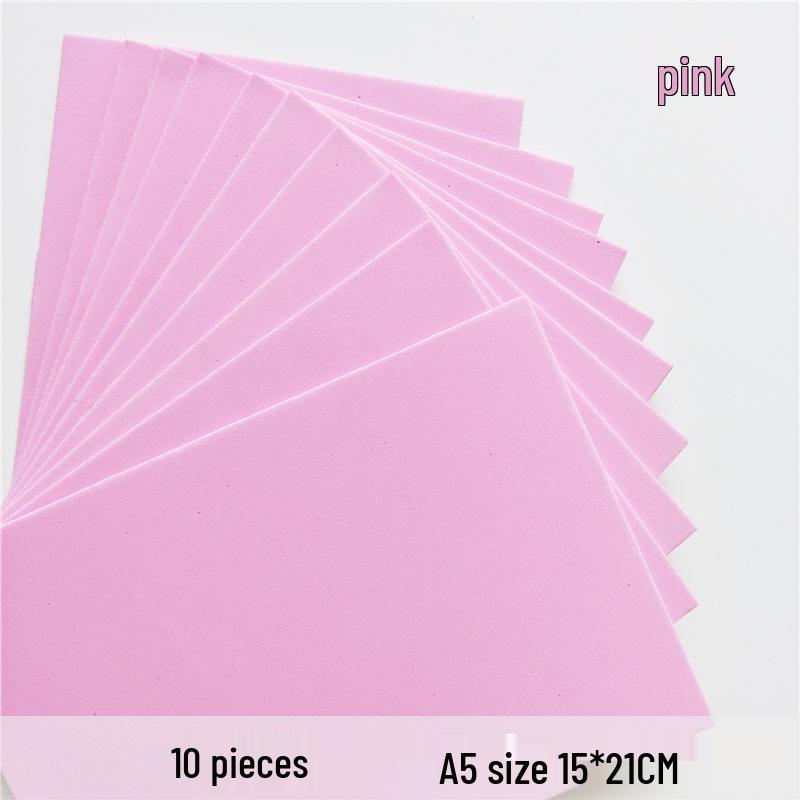 Monochrome A5 Foam Sheets: 10-Pack EVA Sponge Paper for DIY Crafts