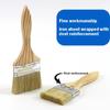 White Wooden Handle Paint Brush 3 Inch Wooden Handled Bristle Brush Wooden Handle Brush Barbecue Oil Brush