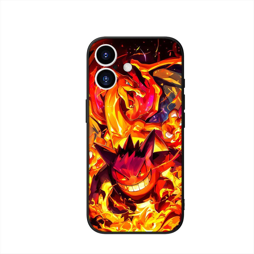 P-Pokemons Charmander P-Pikachus Phone Cover Case for Apple iPhone 16 15 14 Plus 13 12 Mini 17 Pro Max + 16E Air 16+ ProMax