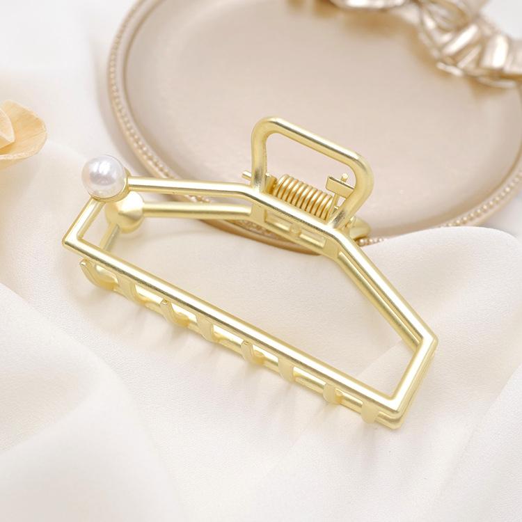 Unique Fashion Hair Accessories Ladies Geometric Metal Korean Hair Claw Clip