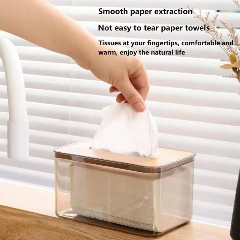 Square Tissue Holder Paper Box Living Table Tissue Box Creative Clear Tissue Box