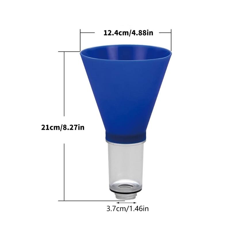 Threaded Locking Car Engine Oil Change Tool Portable Auto Engine Oil Filling Funnel Visible Drain Tool Easy to Operate