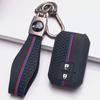 Soft Silicone Remote Key Case for Suzuki Swift Ertiga Ignis Baleno XL7 Ciaz Dzire with Keychain Honeycomb Texture Shockproof Car Remote Key Sleeve