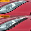 2PCS Real Carbon Fiber Car Front Head Lamp Eyebrow Decoration Sticker For Jaguar F-Type 2013-2022 Car Exterior Accessories