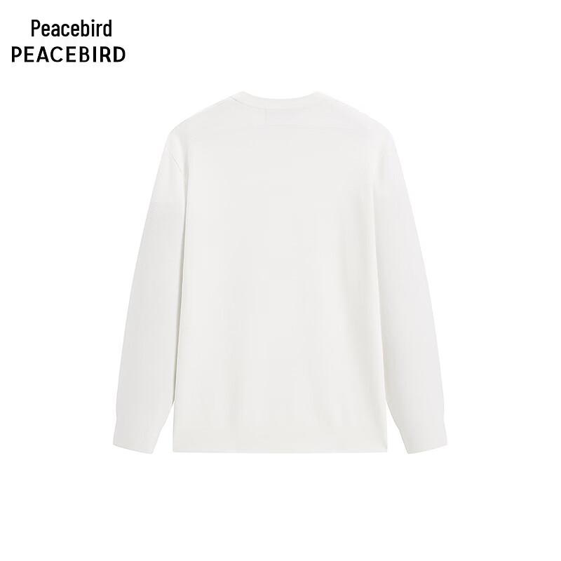 Peacebird Men's Solid Textured Knit Sweater