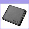 Men's Short Wallet With Zipper Pu Material 3 Folds Business Style Multiple Card Slots Black Color Options