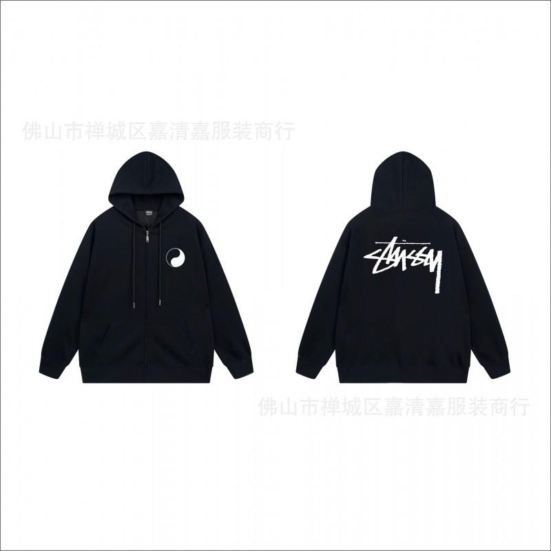 Unisex mikina s kapucí na zip s potiskem Bavlněný svetr Lehká podzimní zimní neformální svrchní oblečení