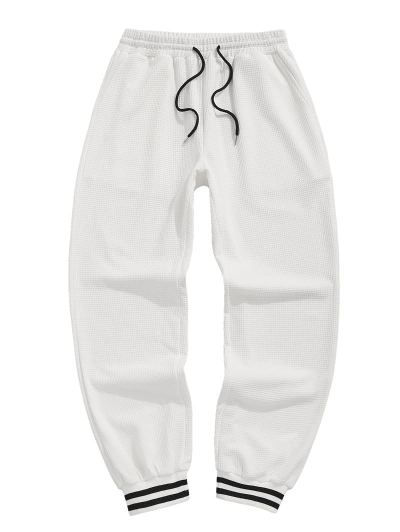 

ZAFUL Мужские повседневные брюки-джоггеры с текстурированными косыми карманами, цветными вставками и завязками на щиколотках XXL белый