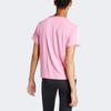 Adidas T Shirts Women's Pink Crew Neck Moderate Straight Fit IS4215