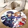 1pc Sword Art Online1 Design Printed Area Round Carpet for Bedroom Living Room Home Decor Rugs Mat Non Slip Mat Rug for Bedside