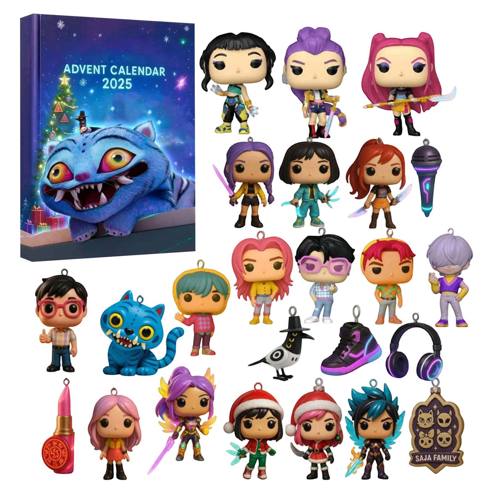 

Коробка-сюрприз с 3D куклой ведьмы, 24 куклы ждут, чтобы вы их распаковали, рождественский сюрприз для друзей и детей One Size