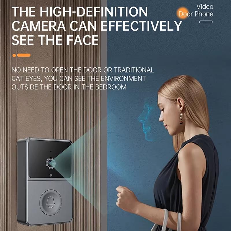 2.4G Wireless Video Doorbell Camera 4.3-inch IPS Screen Home Apartment Two-Way Voice Intercom Night Vision Smart Visual Doorbell