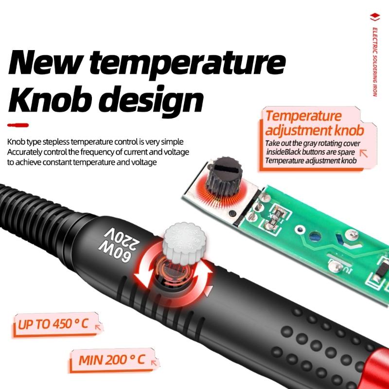Precise SL104 Soldering Iron Set Welding Tool Adjust Temperature 200-450℃ Fast Heating Fine Soldering Crafting Tool