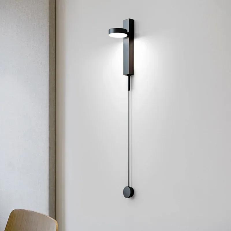 Led indoor wall lamps rotation dimming switch led light modern stai deco sconce livingroom luminaire