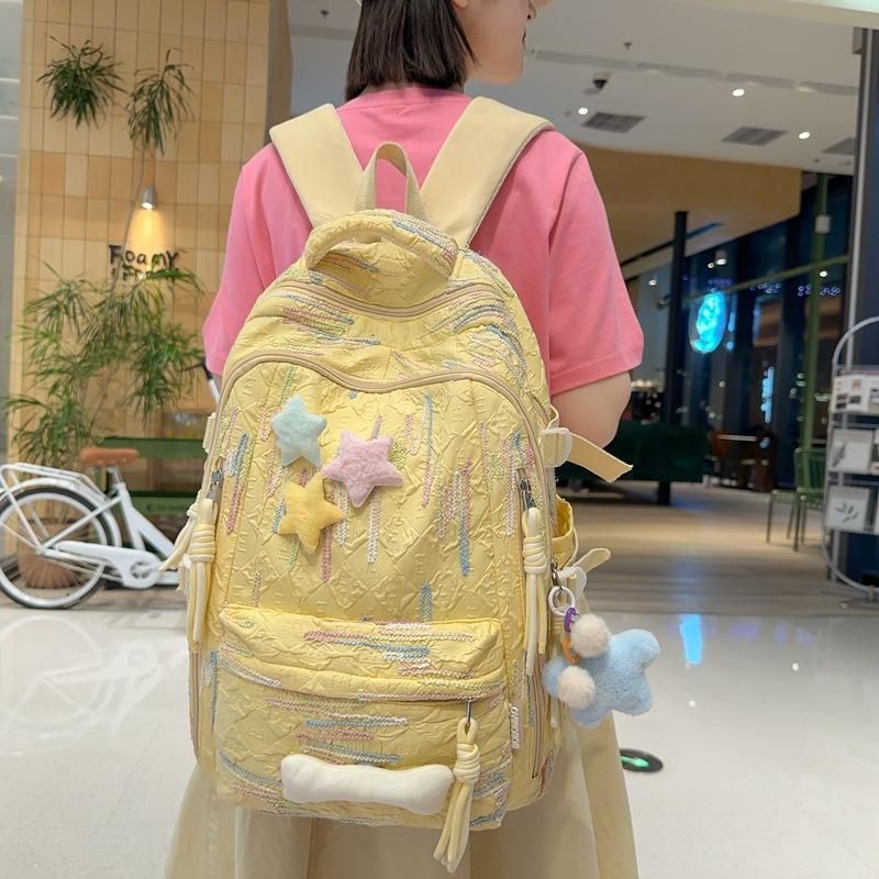 School Students Korean Version Mori Large-capacity Backpack for High School Students Cute and Lightweight Backpack