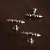 Polished Chrome Beaded Cabinet Pulls Knobs Retro Spear Tip Drawer Handles Vintage Ball Bead Wardrobe Cupboard Door Pull Home