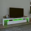 Vidaxl Szafka Pod Tv Z Oświetleniem Led, Biała, 230X36,5X40 Cm