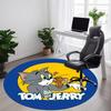 1 alfombra redonda para oficina Tom y Jerry, alfombrilla de interior adecuada para oficina, debajo de sillas de oficina, dormitorio, sala de estar, decoración del hogar, decoración de habitación