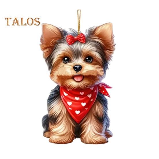 Pandantiv mașină Acrilic Câine balansoar Ușor Oglindă pentru mașină Atârnat Accesorii pentru interiorul mașinii Geantă de umăr Decorare ghiozdan Charm Cadou de Ziua Îndrăgostiților