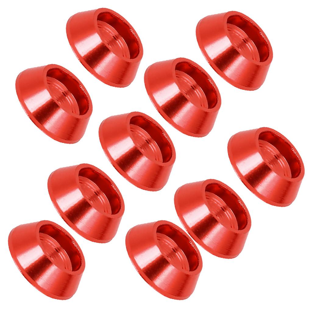 10pcs Aluminum Alloy Screw Shim Upgrade Spare Parts Fit for MND90 MN99 MN91 FJ45(Red )