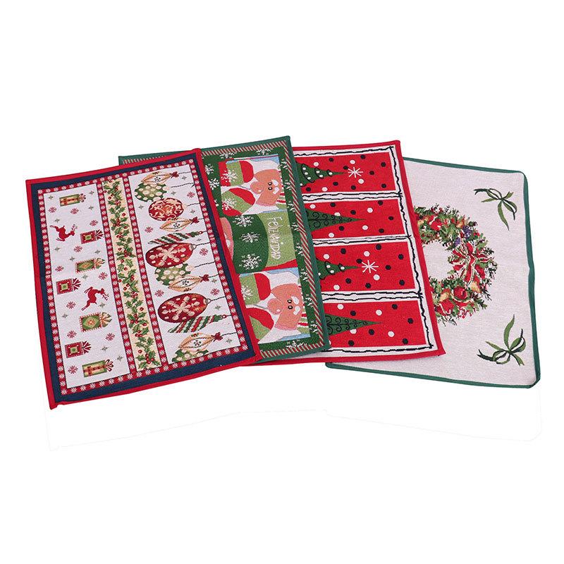 Christmas Decorations Rubber Knit Floor Mat Foot Mat Christmas Door Mat