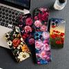 Casing for Samsung Galaxy S20 S22 S21 FE Ultra Plus A07 A17 A15 A16 A25 A57 A37 Phone Cover Protective Case Poppy Flower Bloom