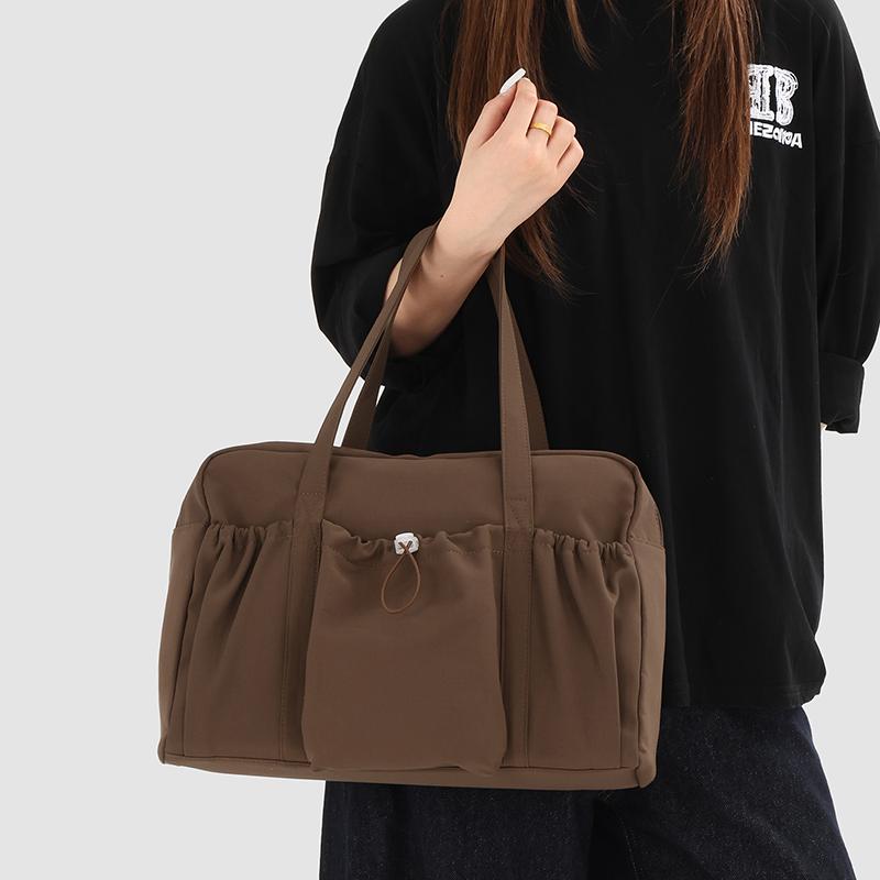 Womens Nylon Tote Bag Large Capacity Casual Shoulder Handbag for Work Travel