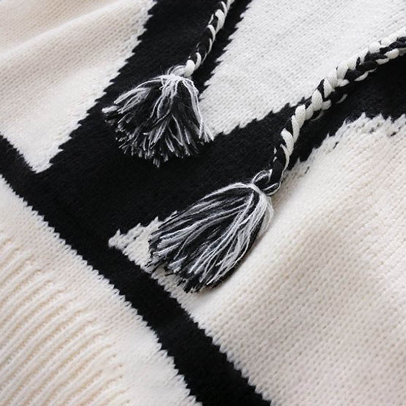 Übergröße Damen Sets Winter Strickpullover Kapuzenpullover Top Stretch Weitbeinige Hose Zweiteiliges Set