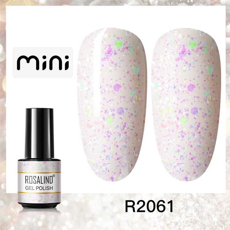 ROSALIND Mini Nail Gel Polish Hybrid Gel Polish UV Gel Manicure Soak Off Nail Art Base Top Coat