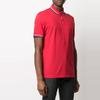 Emporio Armani Striped Trim Short Sleeve Polo Shirt Men tops Red 3K1FL8-1JTKZ-0356