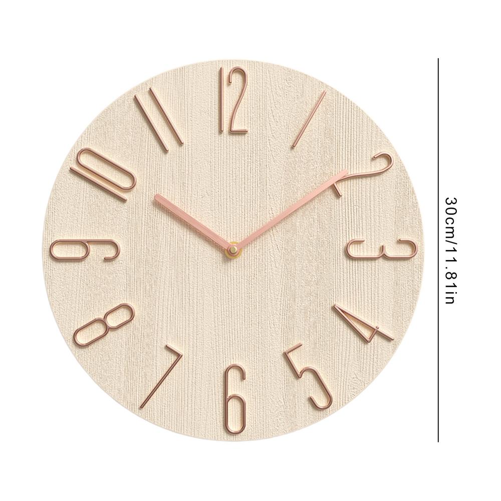 Wall Clock Non-Ticking Analog Clock Easy To Read Wall Clock Silent Modern School Analog Clock For Home Over Fireplace Decoration