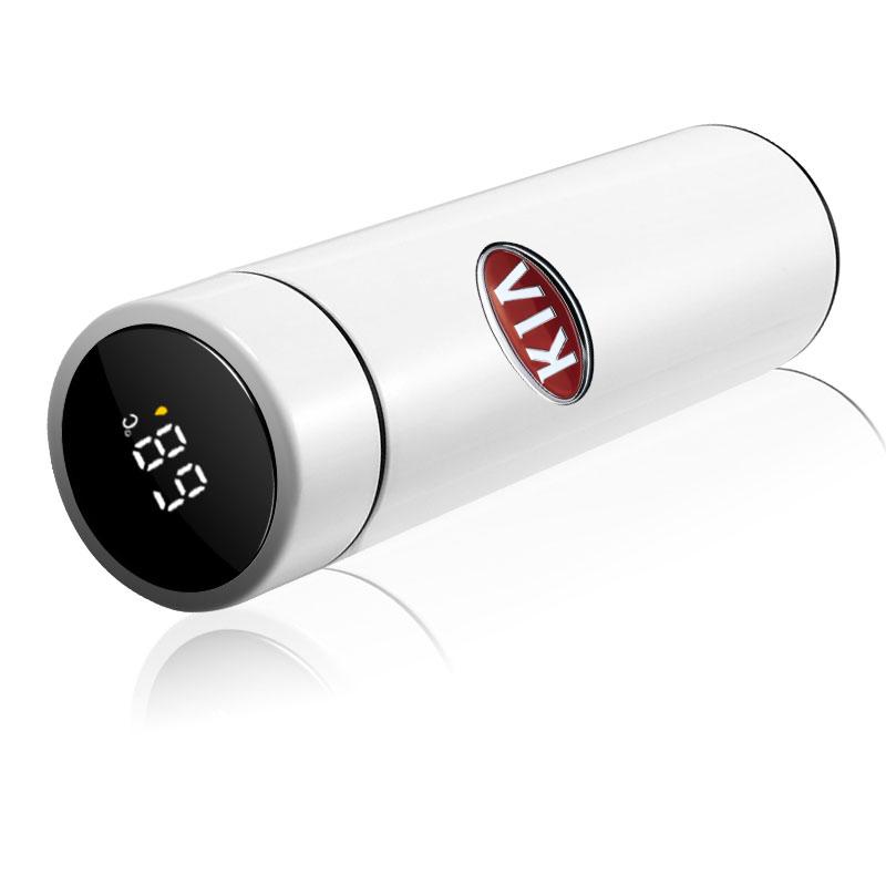 

500 мл Кружка из нержавеющей стали с автомобильной эмблемой, интеллектуальная температурная, кофейная чашка для KIA Rio Ceed Sportage Sorento k2 k3 k4 k5 k6 K7 K8 Soul Opeima KIA