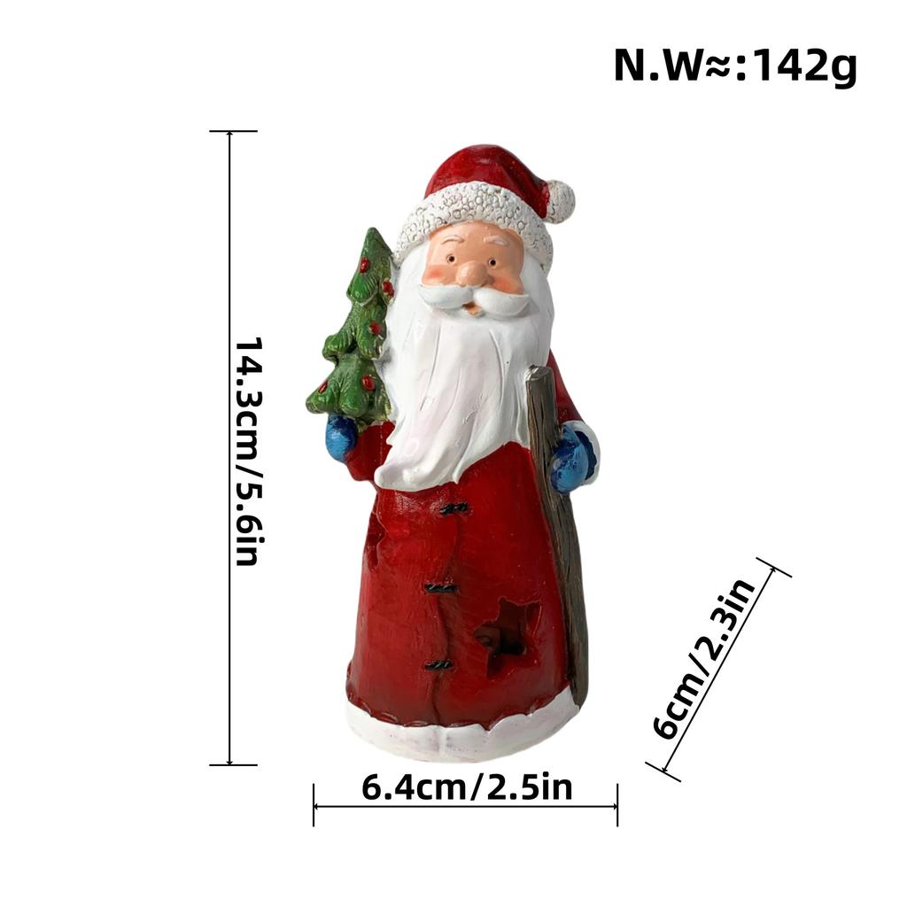 New Night Lights Santa Claus Ornaments Resin Crafts Creative Home Desktop Decoration Gift