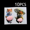 Pegatinas 3D de Shiba Inu – Lindas Pegatinas de Shiba Inu Naranja para Ropa, Shiba Inu Gordito Lindo 3D (Diseño), Autoadhesivo de Silicona