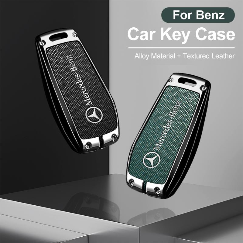 Zinc Alloy Leather Car Key Case Cover Shell For Mercedes Benz AMG A C E S G Class GLC CLE CLA GLB GLS W177 W205 W213 W222 X167