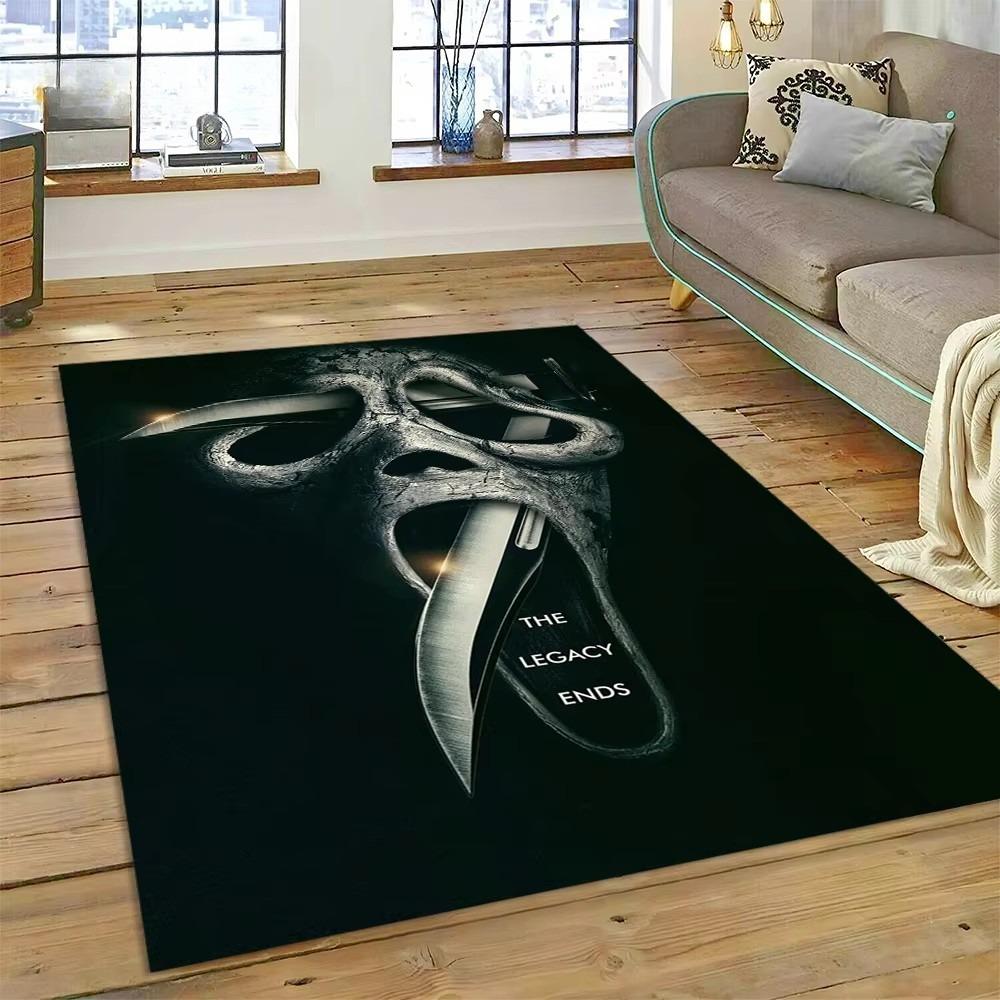 Tappeto Personaggio Film Horror Chucky Pennywise Halloween per Camera da Letto Soggiorno Casa Decorazione Divano, Tappetino Grande Decorativo da Pavimento