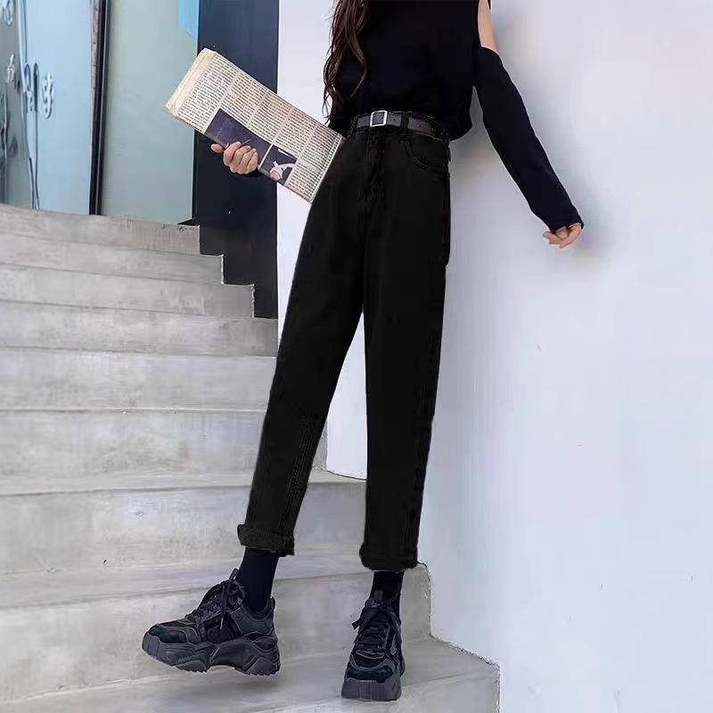 

Women s High Waist Straight Leg Solid Color Slim Fit Jeans, Autumn/Winter 2024 XL