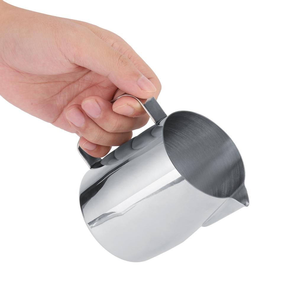 400ml Stainless Steel Foamer Cappuccino Milk Jug Milk Frothing Jug Latte Art for Home Coffee