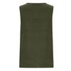 Women's Fashionable And Casual Sleeveless Vest Solid-color Cotton And Linen Pleated Sleeveless Top T-shirt