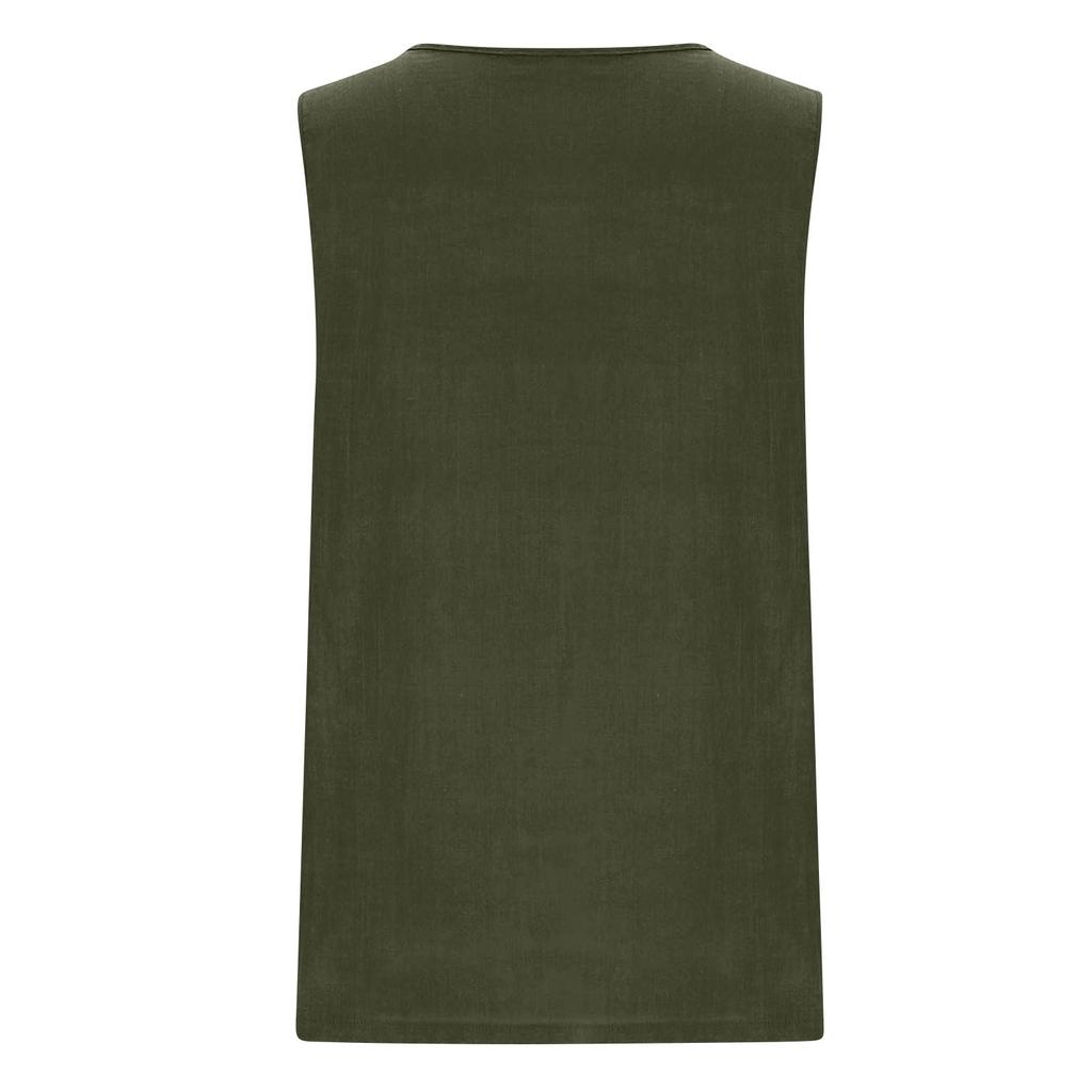 Women's Fashionable And Casual Sleeveless Vest Solid-color Cotton And Linen Pleated Sleeveless Top T-shirt