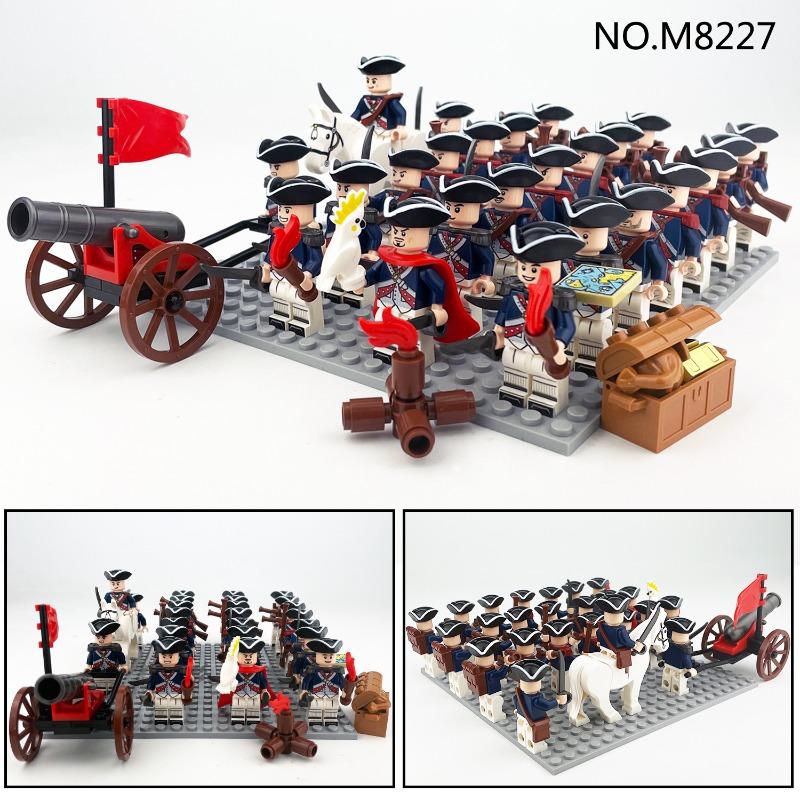 M8227 War of Independence 24 figurines phalanx children assembled small educational toy floor.