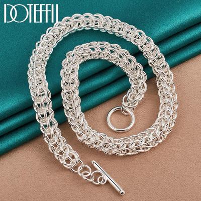 Multi smyčkový náhrdelník stříbrné barvy dárek módní šperky