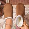 Winter 2024 Warm Fluffy Woman Slippers Soft Bottom Non Slip Thick Plush Clogs Women Casual Platform House Shoes Slides 43