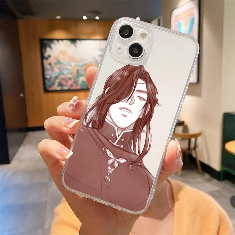 Heaven Officials Blessing Transparent Phone Case For iPhone 15 16 14 13 12 11 Pro Max XS X XR SE 7 8 Plus Straight Edge Cover