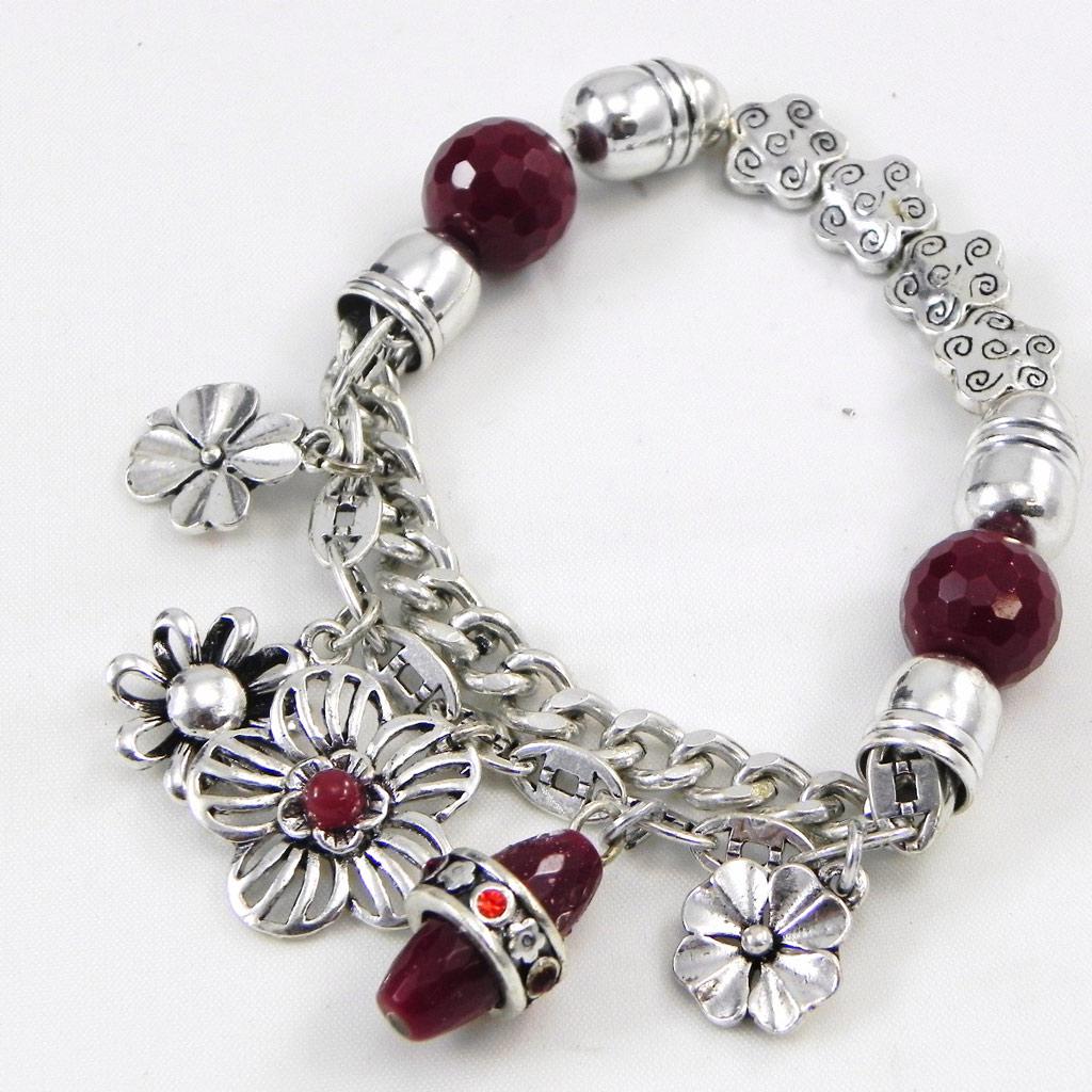 Les Trésors De Lily [G7787] - Designer-Armband 'Capucines' rot