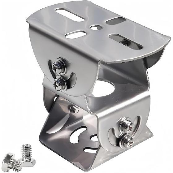 Universal Wall Pole Joint Mount Adaptor, Universal CCTV Camera Mount Bracket Adjustable Extension Adapter for CCTV Surveillance Camera (2D Stainless