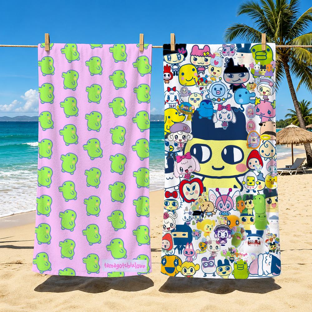 Toy Tamagotchi Towel Towel Soft Pool Gift For Travel Gym Shower Cool Camping Quick Dry Sports  Large Beach Towel
